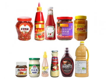 Линия разлива соусов и других жидких пищевых продуктов (кетчупа, варенья, джема)