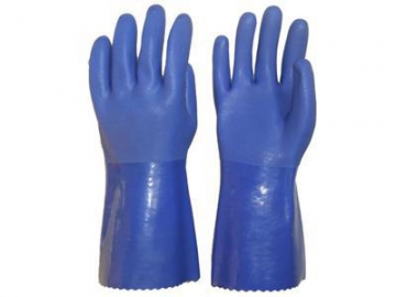 Химически стойкие перчатки с ПВХ покрытием GSP6231R/B