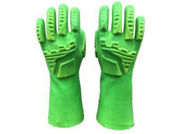 Противоударные перчатки с ПВХ покрытием
