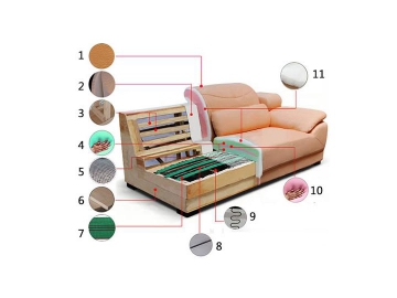Современный диван из натуральной кожи, GF055