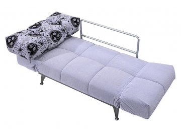 Тканевый диван-кровать с откидными подлокотниками