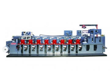 8-цветная флексографская узкорулонная печатная машина с секцией ротационной высечки