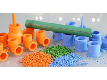 Цветные суперконцентраты для окрашивания пластмассовых труб/ трубных соединений   (ПЭ, ПП, ПС, АБС, УПС)