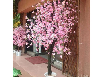 Искусственное цветущее персиковое дерево