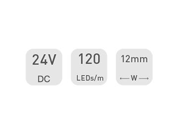 Диммируемая многоцветная светодиодная лента   D1120RGB 24V 12mm
