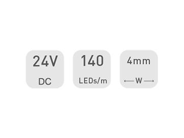 Диммируемая многоцветная светодиодная лента   D6140SWW 24V 4mm