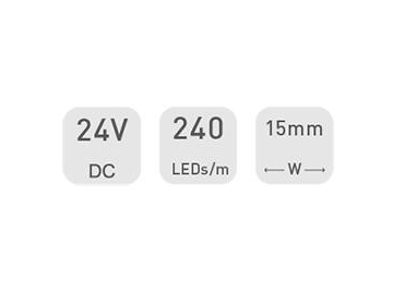 Светодиодная лента для декоративной подсветки рекламы   D4240 24V 15mm