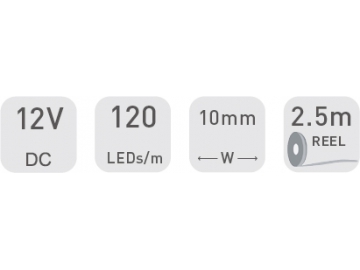 Светодиодная лента для подсветки помещения  D7120 12В 10мм