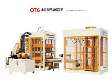 Автоматический станок для производства строительных блоков QT6