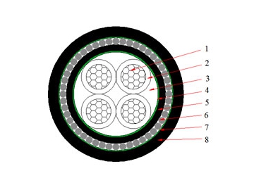 Кабель NAYRY (AL/PVC/SWA/PVC) 0,6/1 кВ