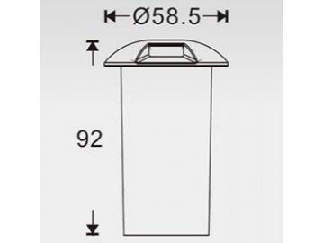 Трехлучевой уличный светильник SC-F109 с корпусом купольной формы отлично подходит для уличного освещения.