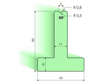 Т-образная матрица 88°, Н=120мм