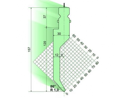 86° пуансон для гибочного пресса / листогиба