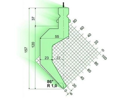 86° пуансон для гибочного пресса / листогиба