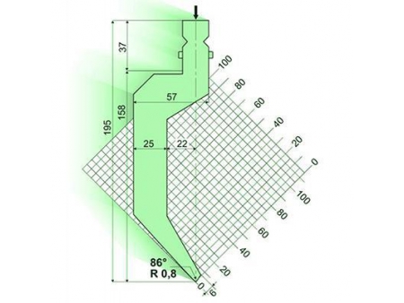 86° пуансон для гибочного пресса / листогиба