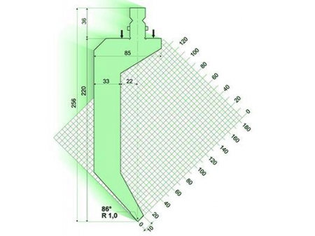 86° пуансон для гибочного пресса / листогиба