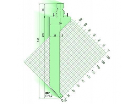 86° пуансон для гибочного пресса / листогиба