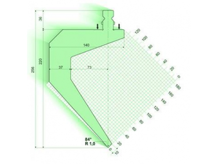 84°пуансон для гибочного пресса / листогиба