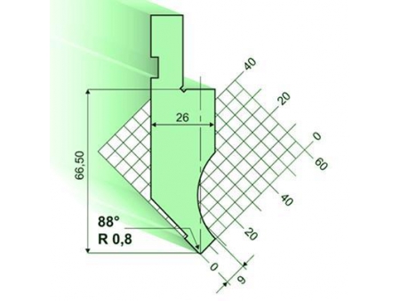 88° пуансон гибочного пресса / листогиба