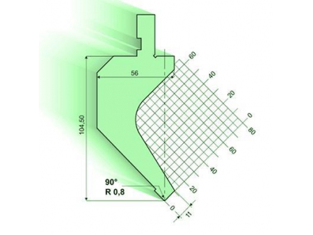 88° пуансон гибочного пресса / листогиба
