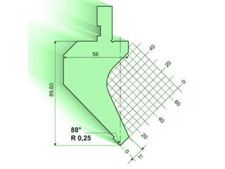 88° пуансон гибочного пресса / листогиба