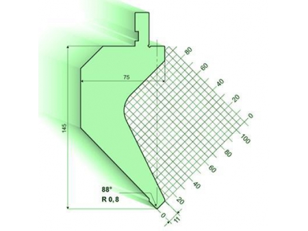 88° пуансон гибочного пресса / листогиба