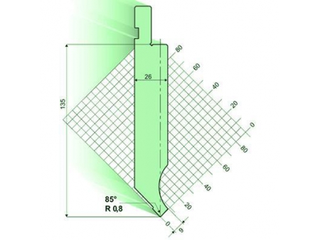 85° пуансон гибочного пресса / листогиба