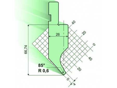 85° пуансон гибочного пресса / листогиба