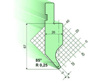 85° пуансон гибочного пресса / листогиба