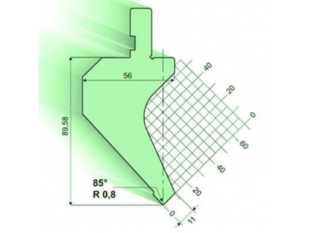 85° пуансон гибочного пресса / листогиба