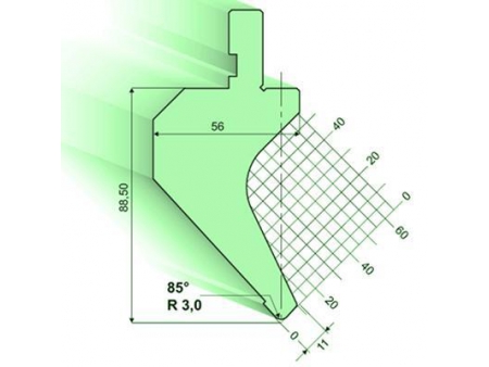 85° пуансон гибочного пресса / листогиба