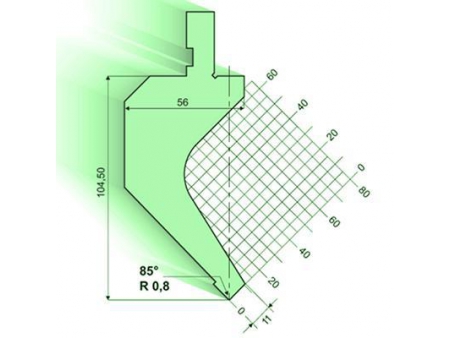 85° пуансон гибочного пресса / листогиба