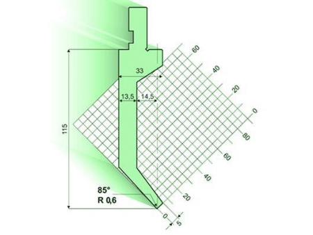 85° пуансон гибочного пресса / листогиба