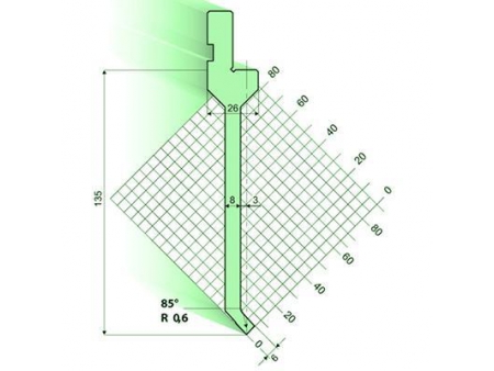 85° пуансон гибочного пресса / листогиба