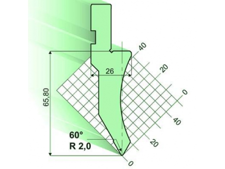 60° пуансон гибочного пресса / листогиба
