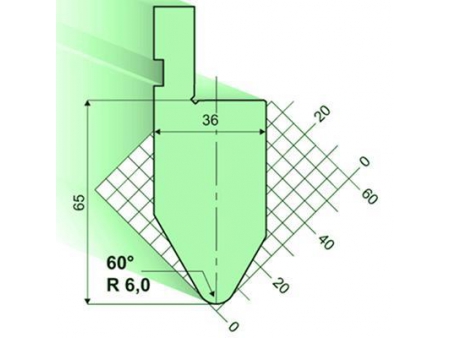 60° пуансон гибочного пресса / листогиба