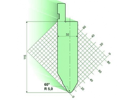 60° пуансон гибочного пресса / листогиба