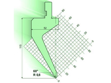 60° пуансон гибочного пресса / листогиба
