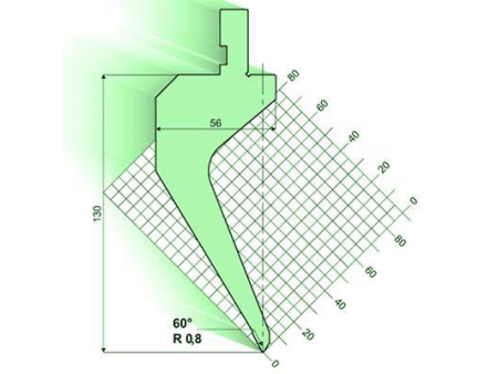60° пуансон гибочного пресса / листогиба