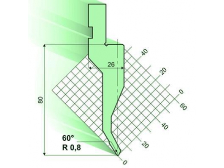 60° пуансон гибочного пресса / листогиба