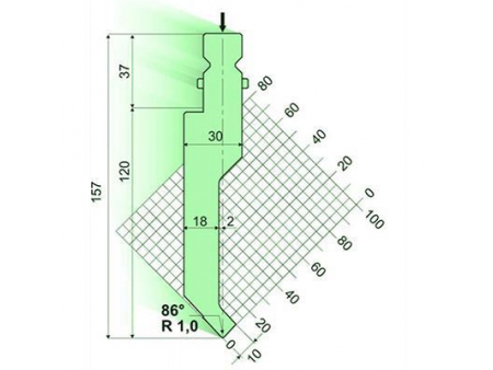 86° пуансон для гибочного пресса / листогиба