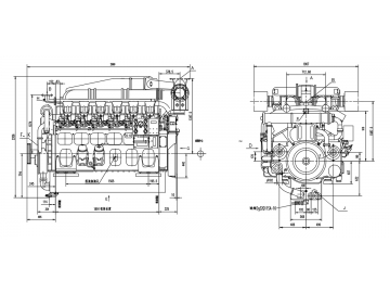 Судовые двигатели серии 3000 (810KW-1200кВт)