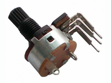 Резистор переменный с выключателем WH148 (16 мм, 500 Ом)
