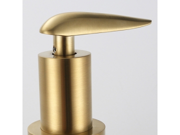 Brushed gold 3 holes widespread basin faucet  SW-BFL002