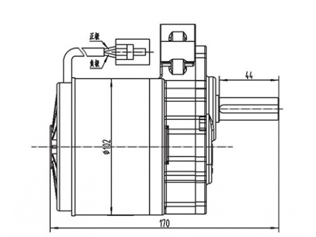Коллекторный электродвигатель, приводной двигатель (250 Вт, 2800 об/мин) , серия ZD101AZ2