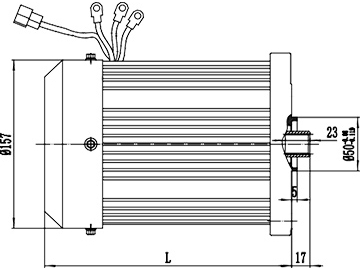 Бесколлекторный электродвигатель, приводной двигатель (1000-1200 Вт, серия TF133BH)