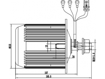 Бесколлекторный электродвигатель, приводной двигатель (500 Вт, серия GF090AK)