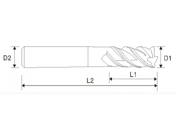 Концевая фреза (четыре зубья, стандартная длина, EMA03)