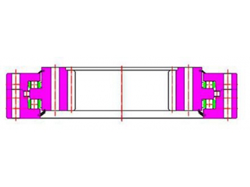 Цилиндрический роликовый подшипник  (трехрядный, цилиндрический, комбинированный, поворотный)
