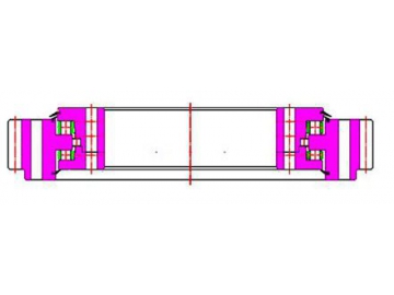 Цилиндрический роликовый подшипник  (трехрядный, цилиндрический, комбинированный, поворотный)